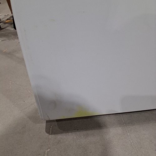 RECTANGULAR PLASTIC FOLDING TABLE WITH BUILT IN CARRY HANDLE - 6FT - WHITE/GREY image 3