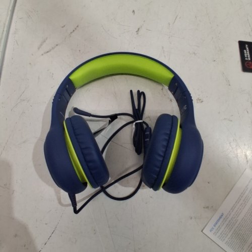 KIDS MPOW CH6S WIRED OVER-EAR HEADPHONES WITH 85DB/94DB VOLUME LIMITER AND IN-LINE MIC - NAVY BLUE/GREEN (MODEL: BH297BS) image 3