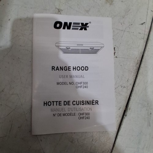 ONEX UNDER CABINET RECIRCULATING RANGE HOOD WITH 3 SPEED FAN AND LED LIGHTS - 24" - STAINLESS STEEL (MODEL: OHF240-SS) image 5