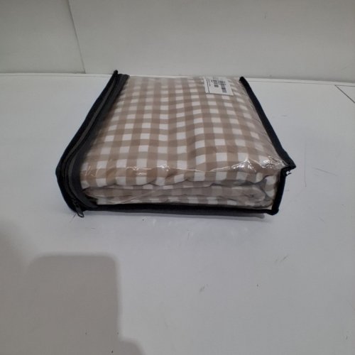 3PC NAYOROOM BOHO PLAID BEDDING SET - FULL - BEIGE / WHITE image 4