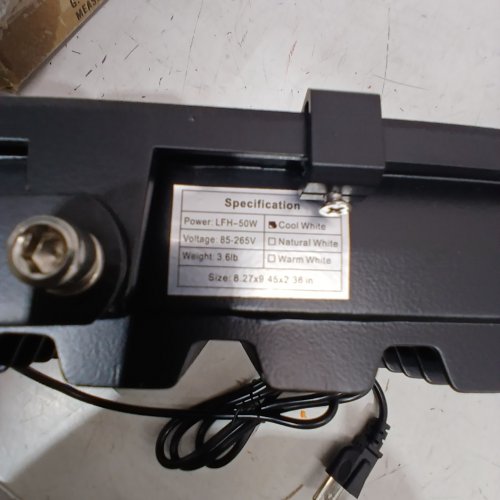 LED STANDUP PLUG IN IP166 FLOODLIGHT - 50W / 8" X 9" X 2" - BLACK (MODEL: LFH-50W) image 3