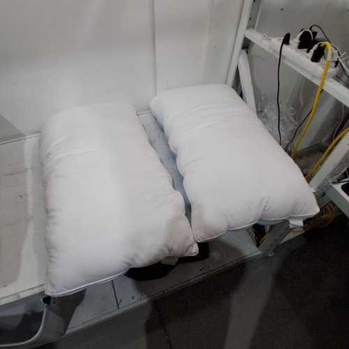 2PK MELLOW PUFF PILLOW COOLING ICE PILLOW - KING - 20" X 36" - BLUE image 4