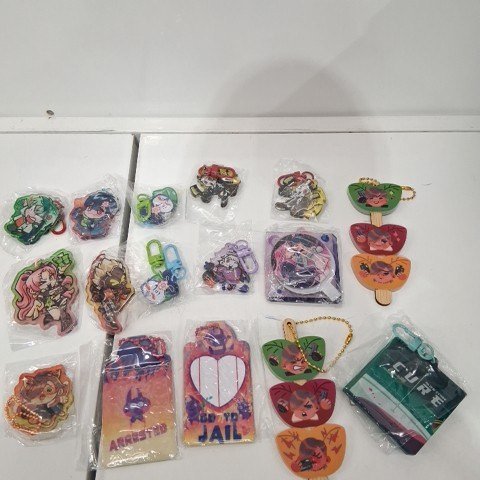 16PK ASSORTED ANIME KEYCHAINS - MULTICOLOR image 2