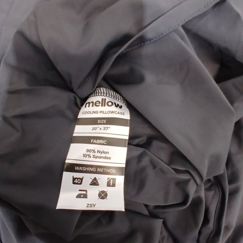 2PK MELLOW COOLING PILLOWCASE - 20" X 37" - KING - MIDNIGHT BLACK image 2