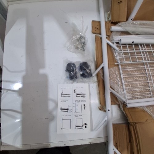 SHARE CLOTHING RACK WITH LOCKABLE WHEELS - WHITE image 4
