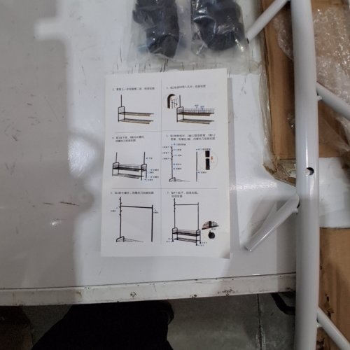 SHARE CLOTHING RACK WITH LOCKABLE WHEELS - WHITE image 5