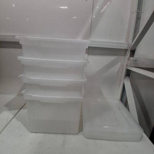 4PK IRIS FILE / LEGAL LETTER ORGANIZER PLASTIC STORAGE BIN/TOTE - 33L - CLEAR (MODEL: FB-21E/FB-21EE) image 2