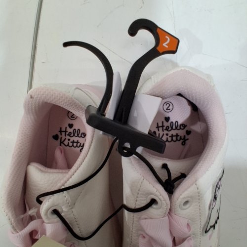 GIRLS HELLO KITTY LACE-UP SNEAKERS - SIZE 2 - WHITE / PINK (STYLE: 62HELLOKITTYM26) image 4