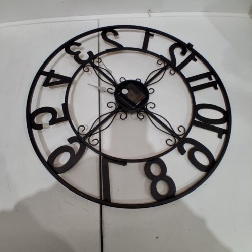 ORNATE METAL WALL CLOCK - 20" - GOLD/BLACK image 4
