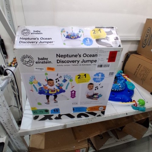 BABY EINSTEIN NEPTUNE'S OCEAN DISCOVERY JUMPER WITH ADJUSTABLE HEIGHT - 15+ MULTI-SENSORY TOYS/ACTIVITIES - 4 LANGUAGES - MULTI-COLOUR (MODEL: 10455) image 6
