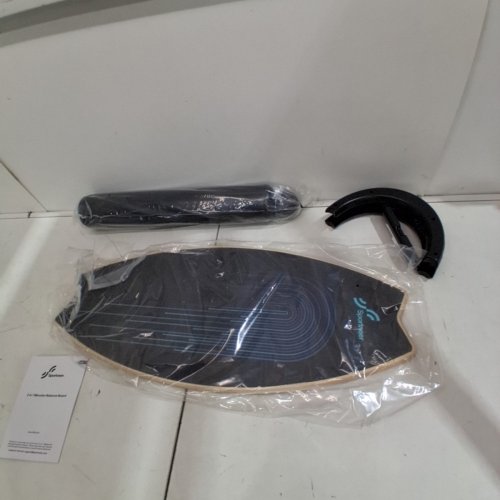 SPORTNEER BALANCE BOARD WITH 7 MODES AND ADJUSTABLE STOPPERS - BLUE LINES/BLACK - 31.9" X 14.2" 450LBS MAX (MODEL: HQ-B23) image 3