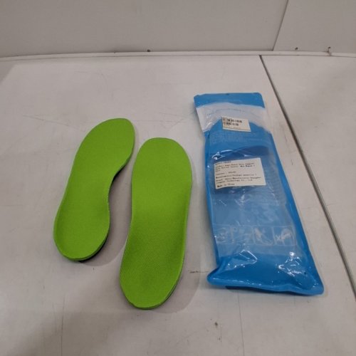 WOMEN'S OKAKA HEAVY DUTY HIGH ARCH SUPPORT ORTHOTICS INSOLES INSERT - M - GREEN/ORANGE image 2