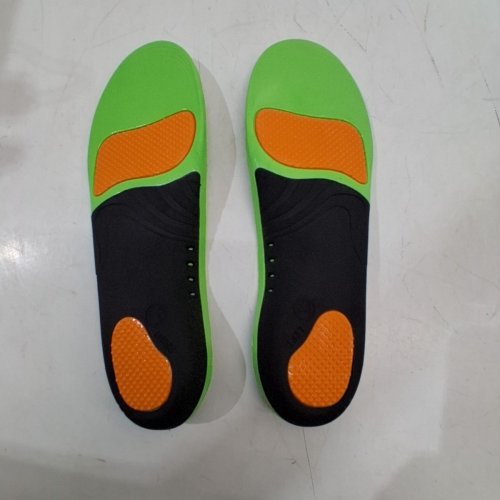 WOMEN'S OKAKA HEAVY DUTY HIGH ARCH SUPPORT ORTHOTICS INSOLES INSERT - M - GREEN/ORANGE image 3