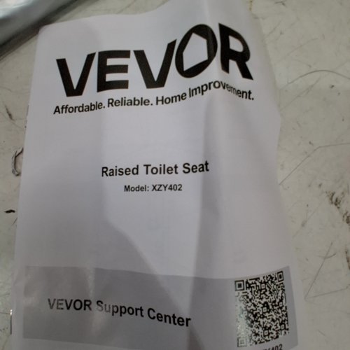 4-LEG RAISED TOILET SEAT WITH ADJUSTABLE HEIGHT AND ARMS - 400LBS MAX - GREY (MODEL:XZY402) image 4