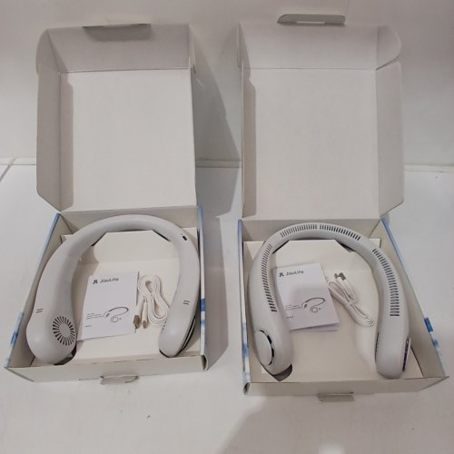 2PK JISULIFE RECHARGEABLE COOLING NECK FANS - WHITE (MODEL: 2789239) image 3