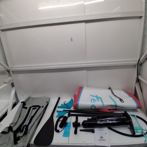 FEATH-R-LITE INFLATABLE PADDLE BOARD WITH ACCESSORIES -10FT X 32" X 6" - PINK/TEAL (MODEL: SUPFR06G) image 2