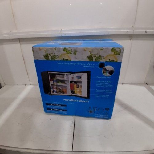 HAMILTON BEACH COMPACT MINI FRIDGE WITH FREEZER - 1.7CU.FT - BLACK (MODEL: HBR17MBKE) image 10