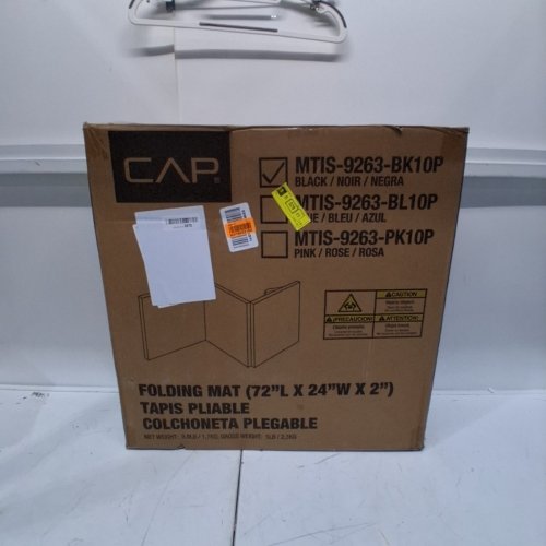 CAP BARBELL ALL PURPOSE FOLDING ANTI TEAR EXERCISE MAT - 72" X 24" X 2" - BLACK (MODEL: MTIS-9263-BK10P) image 3