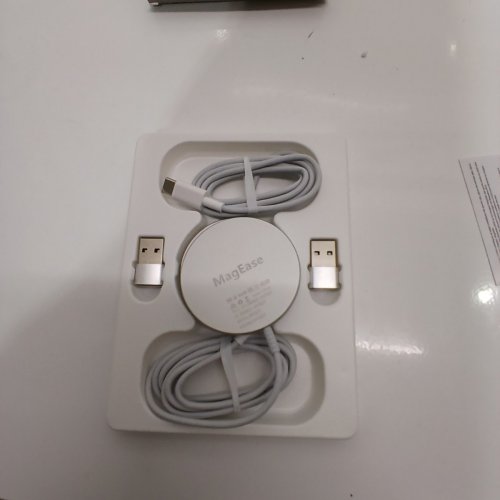 2PK MAGNETIC WIRELESS CHARGERS - FOR IPHONES - WHITE (STYLE: HYS07) image 2