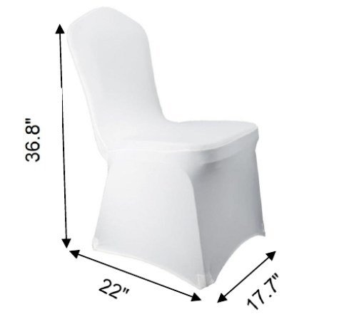 50PK VEVOR BANQUET CHAIR COVER - WHITE (MODEL: RD-VV-02) image 2