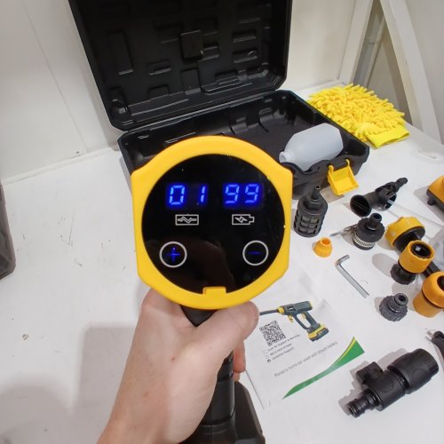 SKYBNNY CORDLESS PRESSURE WASHER - 21 V - BLACK AND YELLOW (MODEL: MQ-102) image 2