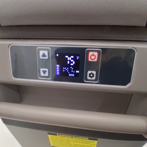 EUHOMY ELECTRIC COOLER CAR REFRIGERATOR WITH BLUETOOTH APP CONTROL - 12V/24V DC - 47QT - BLACK/GREY - (MODEL: CF-45)) image 2