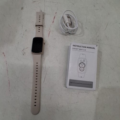 IMFRCHCS SMART WATCH FITNESS TRACKER WITH 1.47" TOUCH DISPLAY - HEART RATE, BLOOD OXYGEN, SLEEP MONITOR, IP68 WATERPROOF - BEIGE (MODEL: B6) image 3