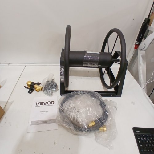 VEVOR WALL MOUNTED GARDEN HOSE REEL - 200FT - BLACK (MODEL: HR-703-2) image 2