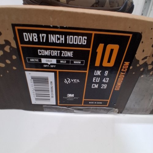 MUDDY DV8 OUTDOORS INSULATED BOOT - 17" - 1000G - SIZE 10 - GREEN/CAMO image 2