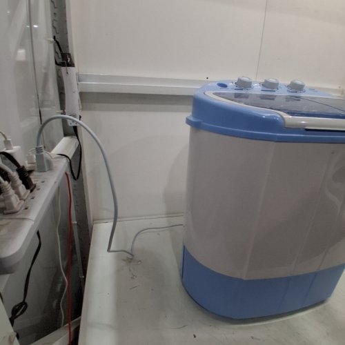 PYLE PURE CLEAN 2-IN-1 MINI TOP LOAD PORTABLE WASHER & SPIN DRYER - 7.7LBS CAPACITY - 110V - WHITE/BLUE (MODEL: PUCWM22) image 2