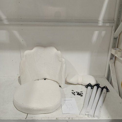 GYDUHYE SWIVEL UPHOLSTERED VELVET ACCENT CHAIR - 28.5" X 16" - WHITE (MODEL: LC1-10002-US-112-C042-1) image 2
