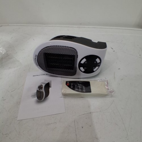 PORTABLE PLUG-IN MINI HEATER - 500W - WHITE/BLACK image 2