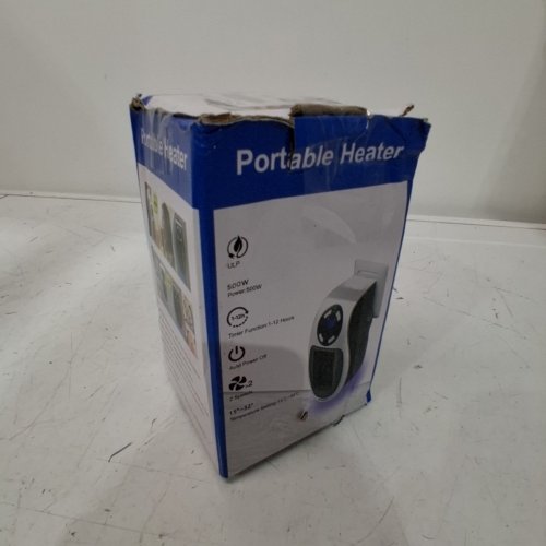 PORTABLE PLUG-IN MINI HEATER - 500W - WHITE/BLACK image 3
