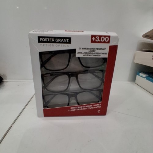3PK FOSTER GRANT DESIGN OPTICS READING GLASSES - +3.00 - BLACK/TAUPE (STYLE C) image 3