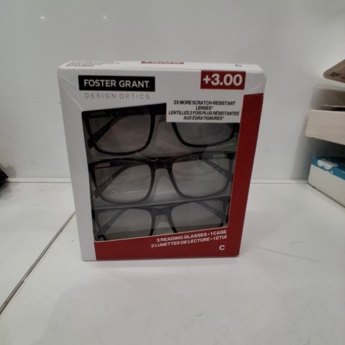 3PK FOSTER GRANT DESIGN OPTICS READING GLASSES - +3.00 - BLACK/TAUPE (STYLE C) image 4