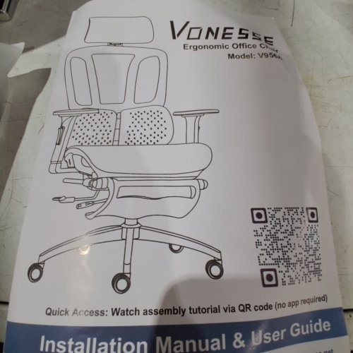 VONESSE ERGONOMIC OFFICE CHAIR - BLACK image 2