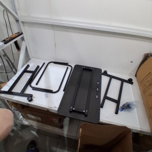 ADJUSTABLE OVER THE BED TABLE WITH WHEELS - BLACK image 3