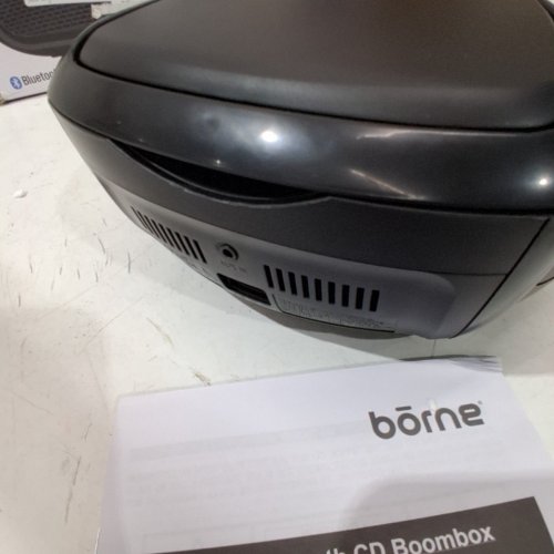 BORNE 4-IN-1 BLUETOOTH CD BOOMBOX WITH AM/FM RADIO - BLACK (MODEL: PRCD685B) image 3