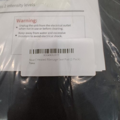 2PC NICE C HEATED MASSAGE SEAT PADS - BLACK image 2