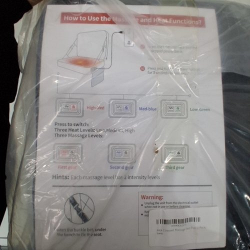 2PC NICE C HEATED MASSAGE SEAT PADS - BLACK image 5