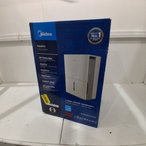 MIDEA ENERGY STAR CERTIFIED DEHUMIDIFIER WITH REUSABLE AIR FILTER AND APP CONTROL - 4,500 SQ.FT - 23.6L - WHITE (MODEL: MAD50C1AWS-A) image 2