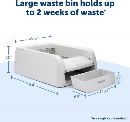 PETSAFE SCOOPFREE CLUMPING SELF CLEANING LITTER BOX - 21" X 28" - GREY (MODEL: PAL10-17992) image 2