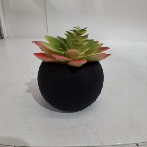 DESIGNOVATION FAUX SUCCULENT PLANT IN POT - GREEN, PINK, AND BLACK (ITEM: 232617) image 3