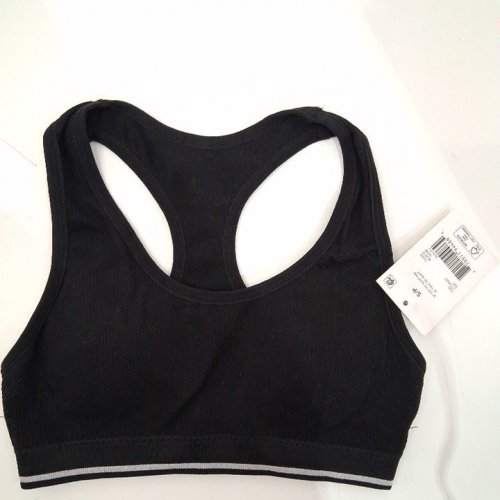 GIRL'S GEORGE RIBBED SPORTS BRA - SMALL - BLACK (STYLE: 14283) image 2