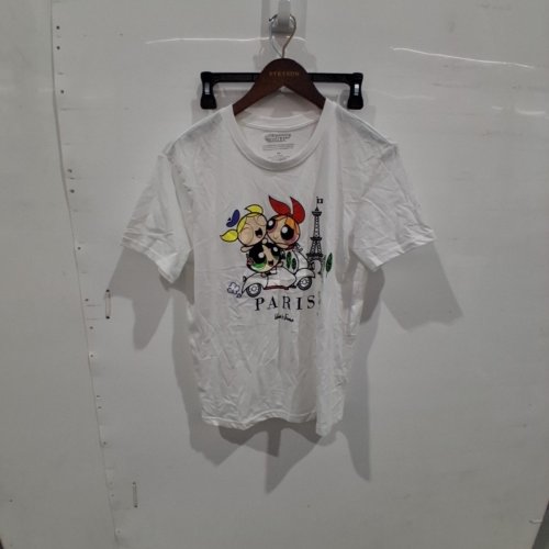WOMEN'S POWERPUFF PARIS GRAPHIC T-SHIRT - SMALL - WHITE image 2