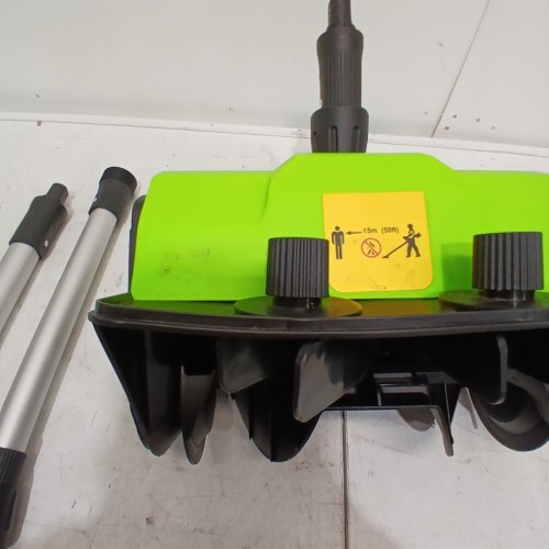 HOOSEEN CORDLESS ELECTRIC BATTERY POWERED SNOW SHOVEL/BLOWER - 12.5" - 21V - GREEN/BLACK - (MODEL: FH-WX1122)) image 5