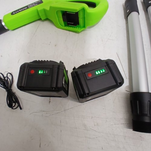 HOOSEEN CORDLESS ELECTRIC BATTERY POWERED SNOW SHOVEL/BLOWER - 12.5" - 21V - GREEN/BLACK - (MODEL: FH-WX1122)) image 2