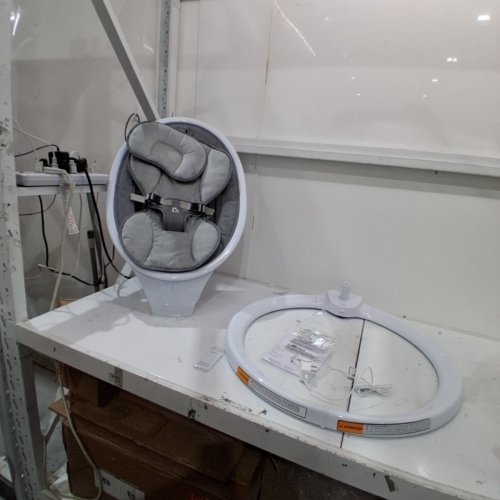 MUNCHKIN LIGHTWEIGHT SMART BLUETOOTH BABY SWING WITH NATURAL SWAY IN 5-SPEED & REMOTE - WHITE/GREY - (MODEL: MKCA0788 / 34499001) image 3