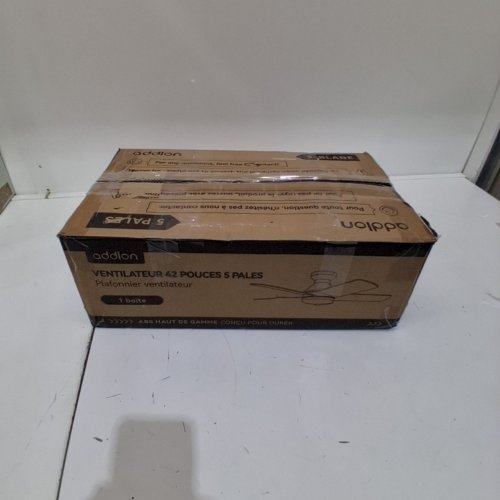 ADDLON LOW PROFILE REVERSIBLE BLADE INDOOR CEILING FAN - 42" / 120V - BLACK/BROWN - (MODEL: KFM42PLY5B01R1-CA) image 3