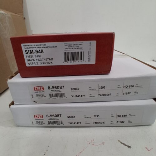 3PC CMX & SIM FRONT ROTORS AND BRAKE PAD SET - SELECT HONDA MODELS - (MODEL: 8-96087 / SIM-948) image 4